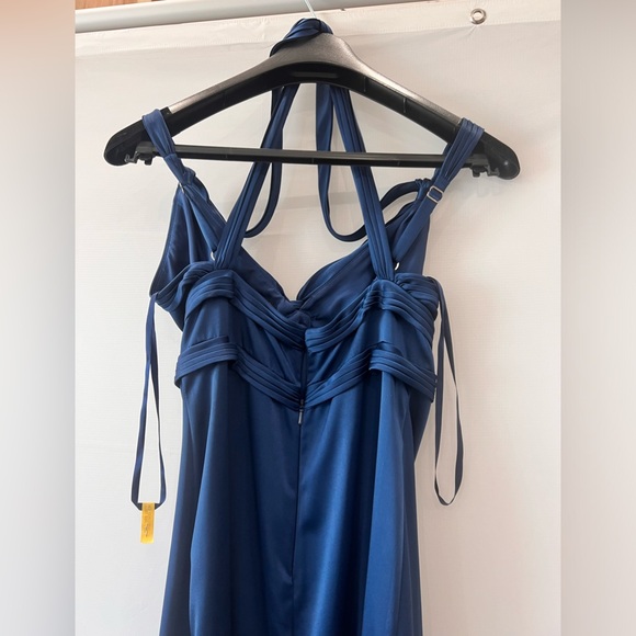 BCBGMAXAZRIA Navy blue cocktail dress formal size 04 NEW - Picture 3 of 5